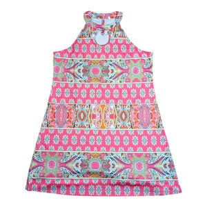 Women's Dress - Size 3XL - Open Loop Chest Design - BOHO Bright Pink Colors NWOT